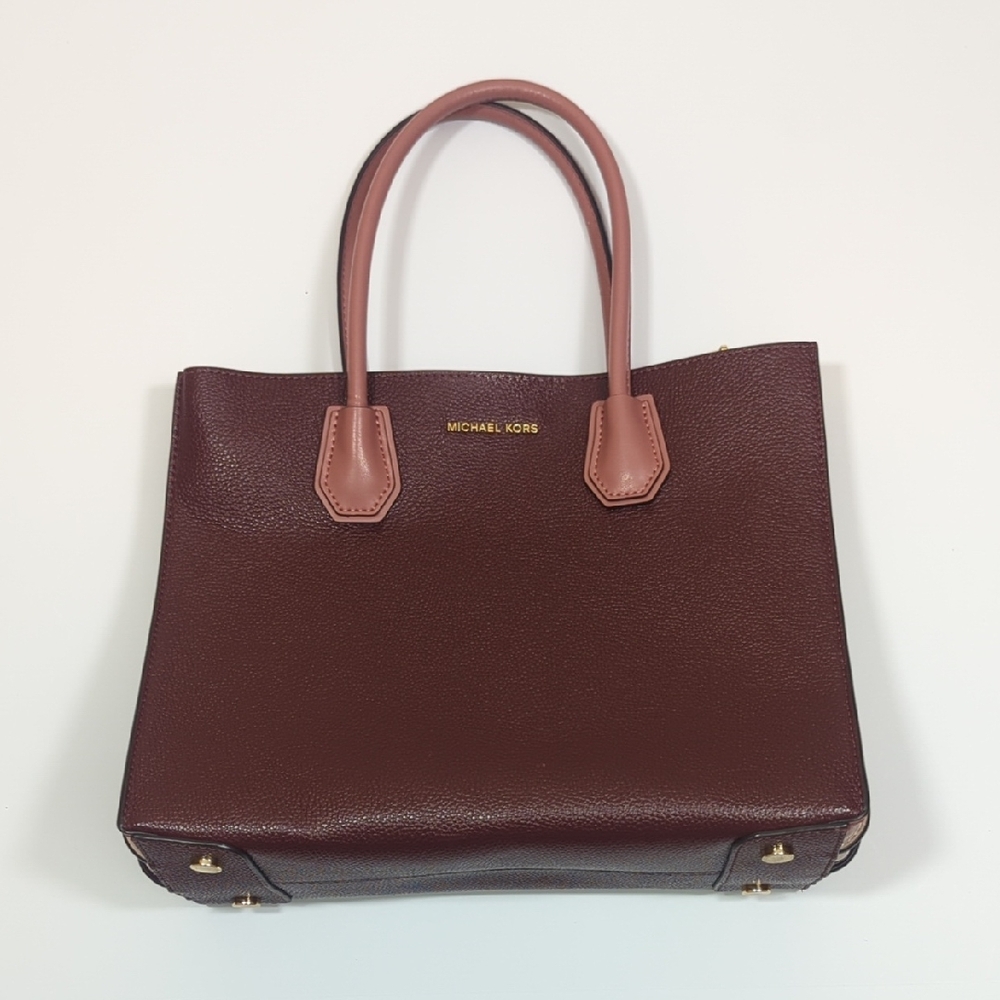 Michael Kors Mercer Pebbled Leather Tri-color Accordion Tote